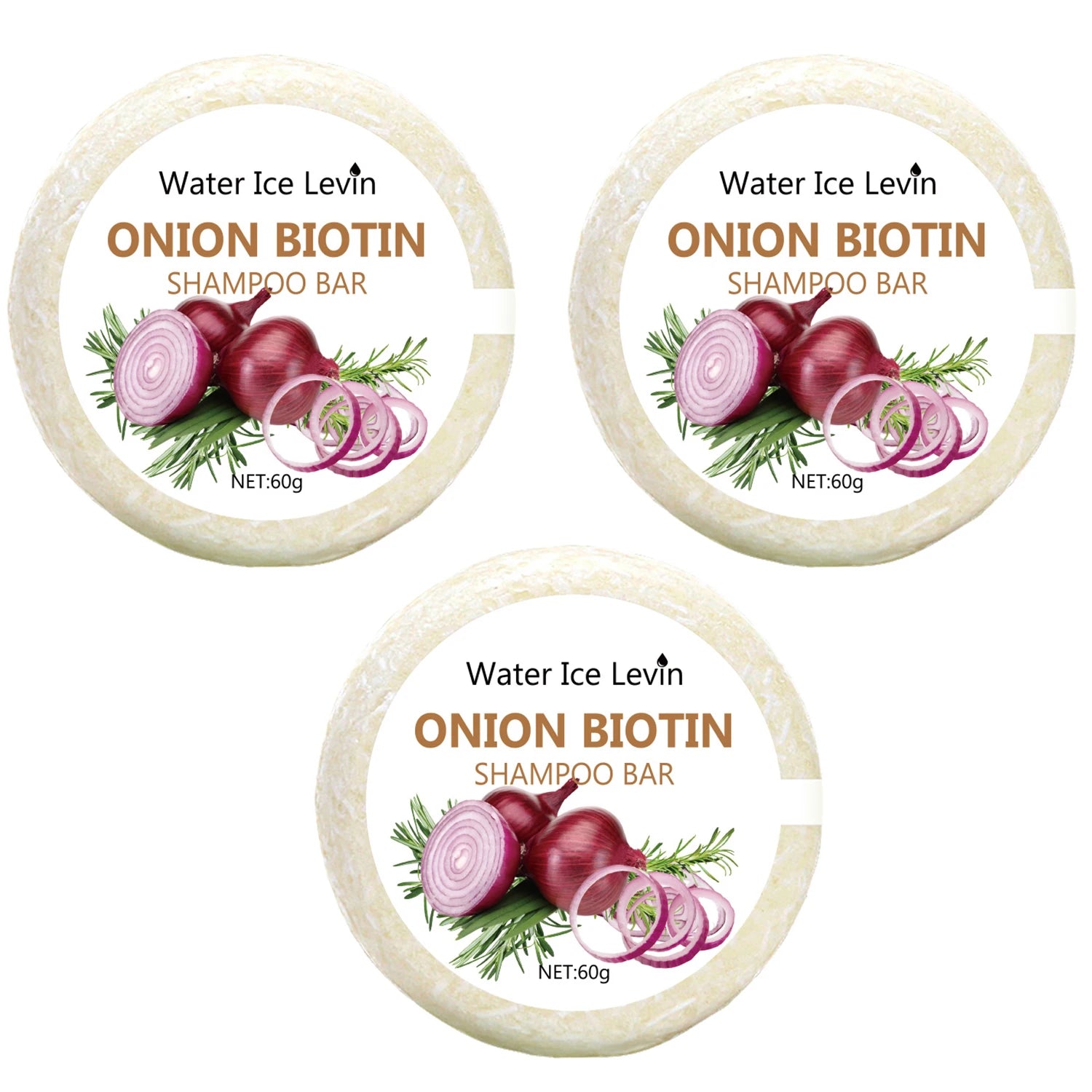 Onion and Biotin Shampoo Soap - 60g, Suitable for All Hair Types, Moisturizing and Smoothing, Rich in Rosemary Extract - Deals Today