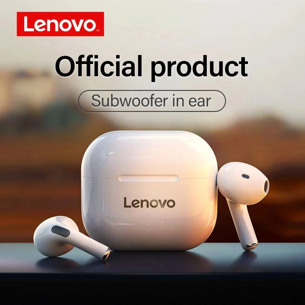 Original Lenovo LP40 TWS Wireless Earbuds – Bluetooth 5.0 Touch Control Stereo Headphones for Android & iPhone