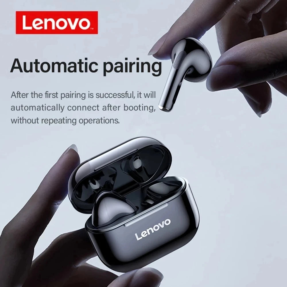 Original Lenovo LP40 TWS Wireless Earbuds – Bluetooth 5.0 Touch Control Stereo Headphones for Android & iPhone
