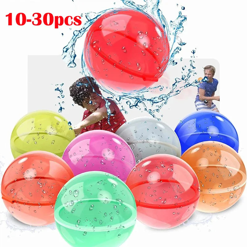 10-30pcs Reusable Water Balloons – Outdoor Summer Fun Toys for Kids & Adults, Pool, Beach & Bath Games - Deals Today
