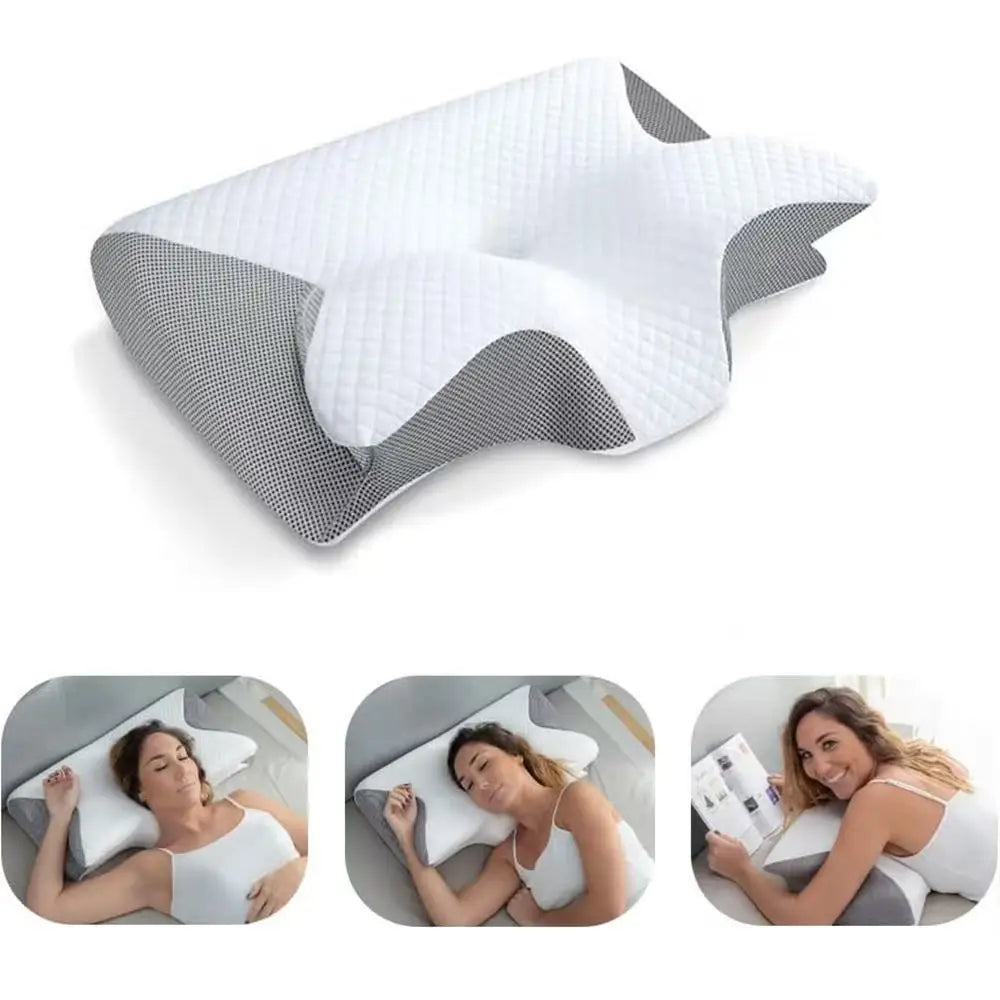 Butterfly Sleep Memory Neck Pillow Slow Rebound Comfortable Memory Foam Sleep Pillow Cervical Orthopedic Neck Massage Bed Pillow - Deals Today