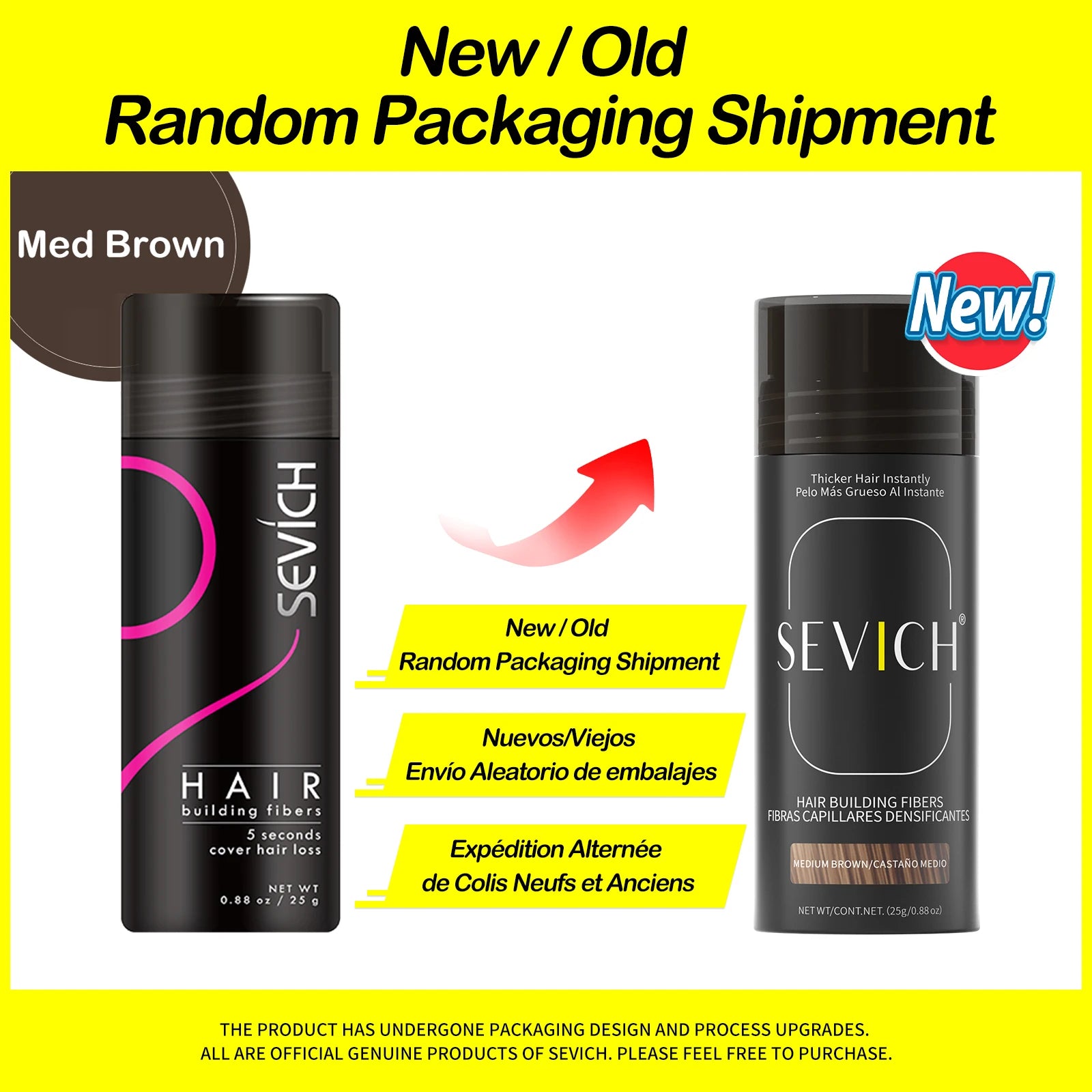 Sevich 25g hair building fibers powder hair loss products bald extension thicken hair spray jar keratin - Deals Today