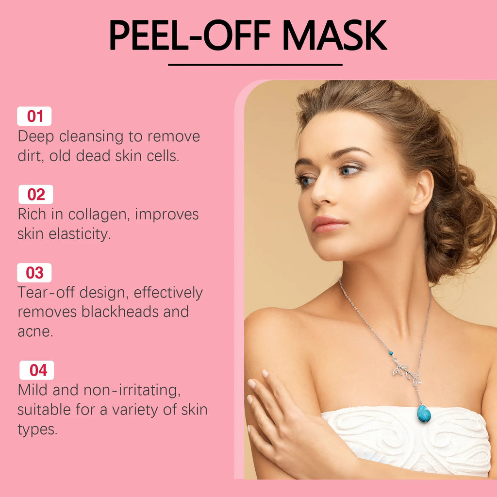 Ouhoe Collagen Peel Off Mask with Application Brush Anti Wrinkle Firming Hydrating Easy Peel All Skin Types Non Irritating Clean - Deals Today