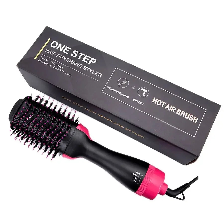 Women Hair Dryer Brush Hair Dryer Straightener Curler Massager 4 In 1 Rapid Warming One Step Volumizer Hot-Air Hair Brushes - Deals Today