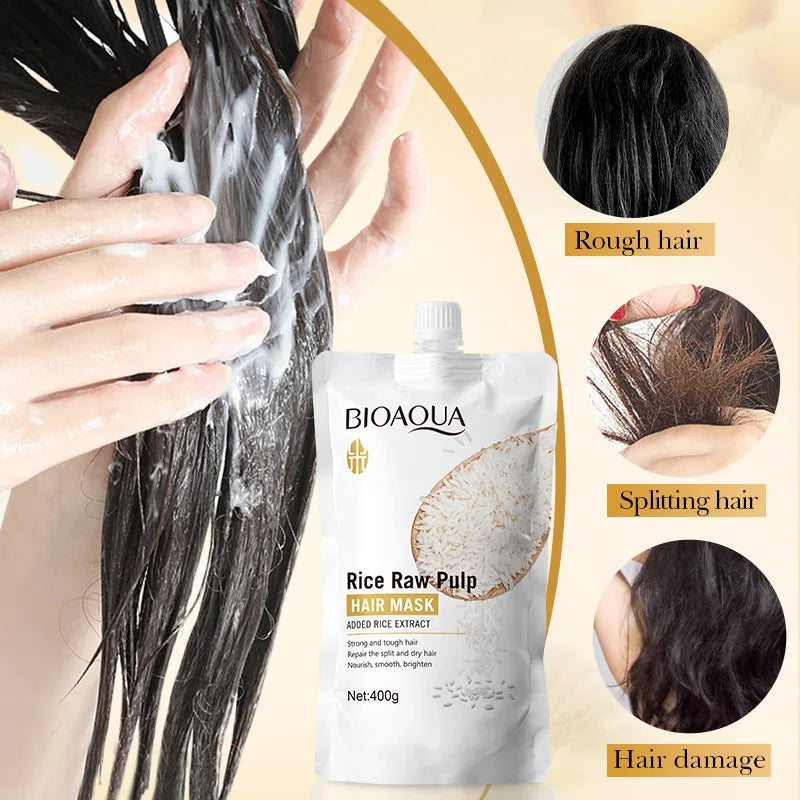 10/30/50/100/400g Magical Keratin Hair Mask 5 Seconds Repair Damaged Frizzy Hair Soft Smooth Shiny Rice Moisturizing Hair Care - Deals Today