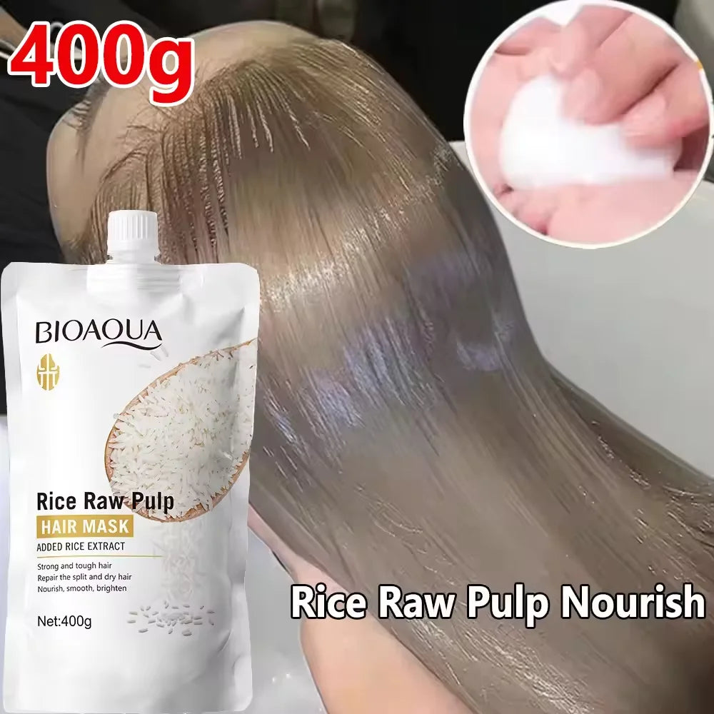 10/30/50/100/400g Magical Keratin Hair Mask 5 Seconds Repair Damaged Frizzy Hair Soft Smooth Shiny Rice Moisturizing Hair Care - Deals Today