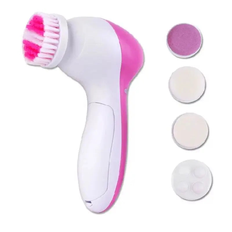 Electric Facial Cleaner 5 IN 1 Face Cleansing Brush Wash Machine Spa Skin Care Massager Blackhead Cleaning Facial Cleanser Tools - Deals Today