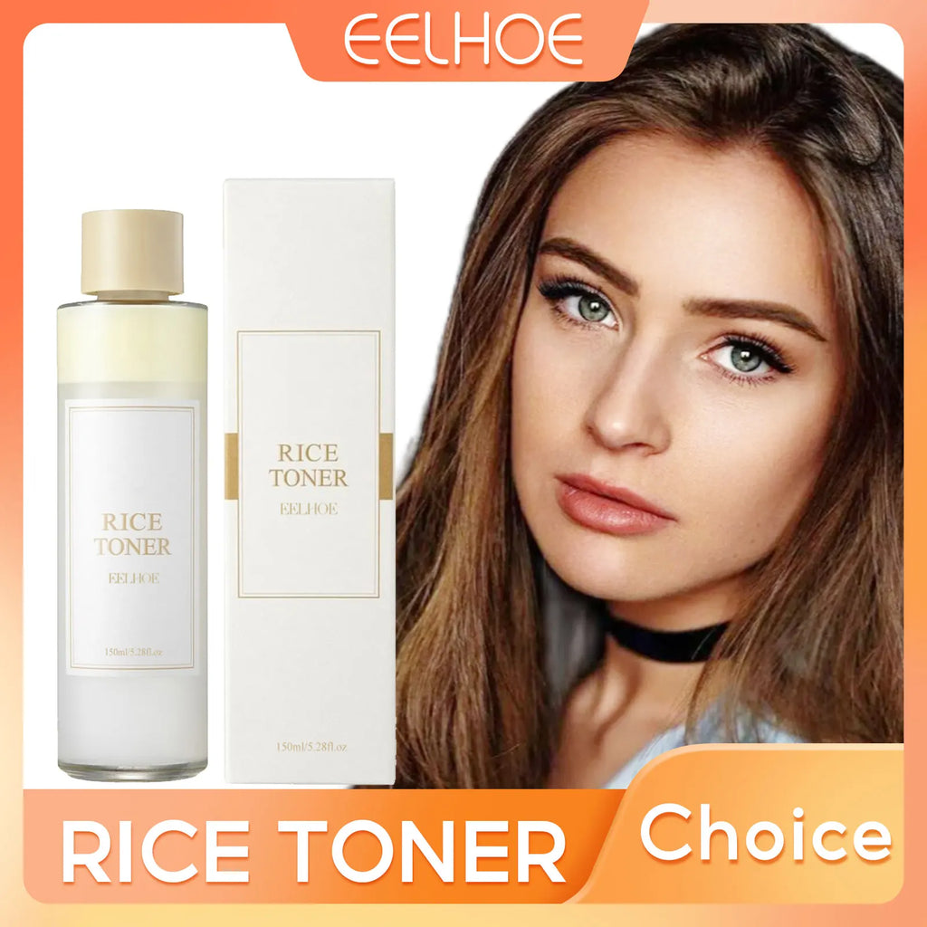EELHOE Rice Toner for Face Brightening Serum Oil Control Moisturizing Facial Smooth Sensitive Skin Care Pore Shrinking Essence - Deals Today