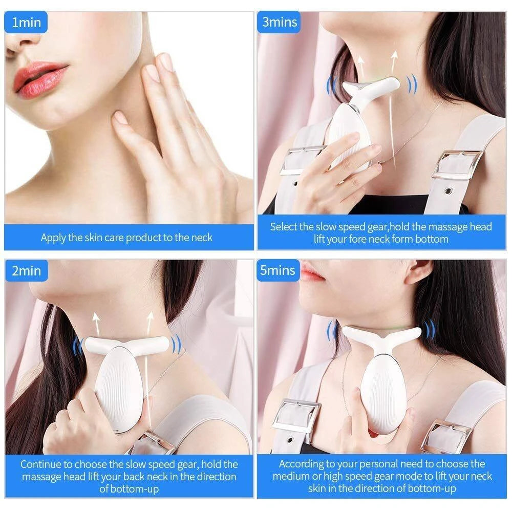 Face Lifting Device Neck Facial Eye Massage Introducer Microcurrent Skin Rejuvenation Anti Aging Beauty Device Face Massager - Deals Today