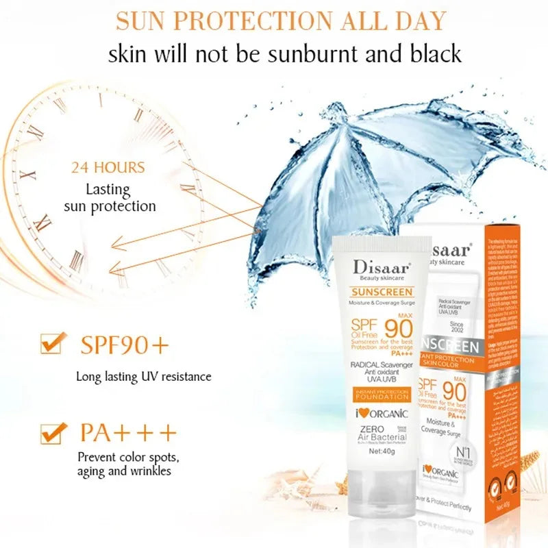 Facial Body Sunscreen Waterproof SPF 90+UV Sun Cream Sunblock Skin Protective Cream Anti Sun Facial Seaside Protection Cream - Deals Today