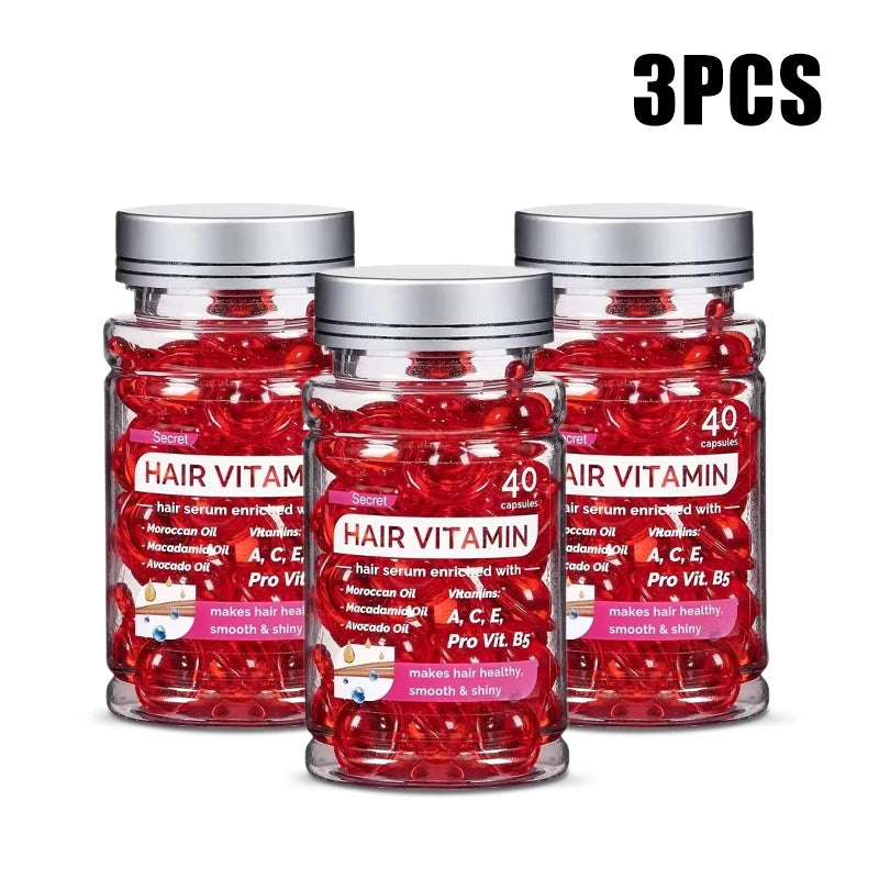 Moroccan Agam Vitamin Oil Hair Care Essence Damaged Nutrition Repair Hair Splitting Improvement Treatment Products 40 Capsules - Deals Today