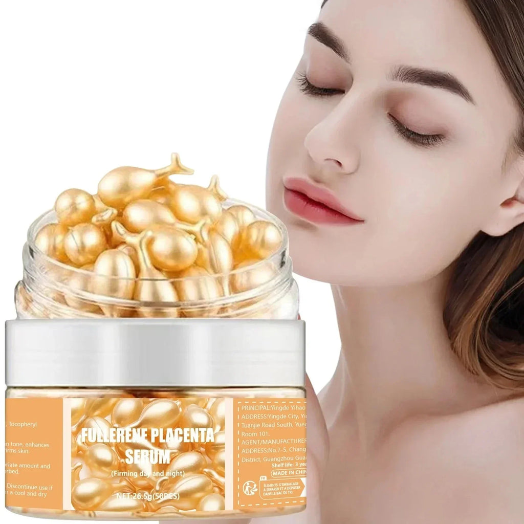 50Pcs Collagen Face Care Capsules Serum Spot Acne Wrinkle Remover Firming Whitening Hyaluronic Acid Essence Skin Care New style - Deals Today