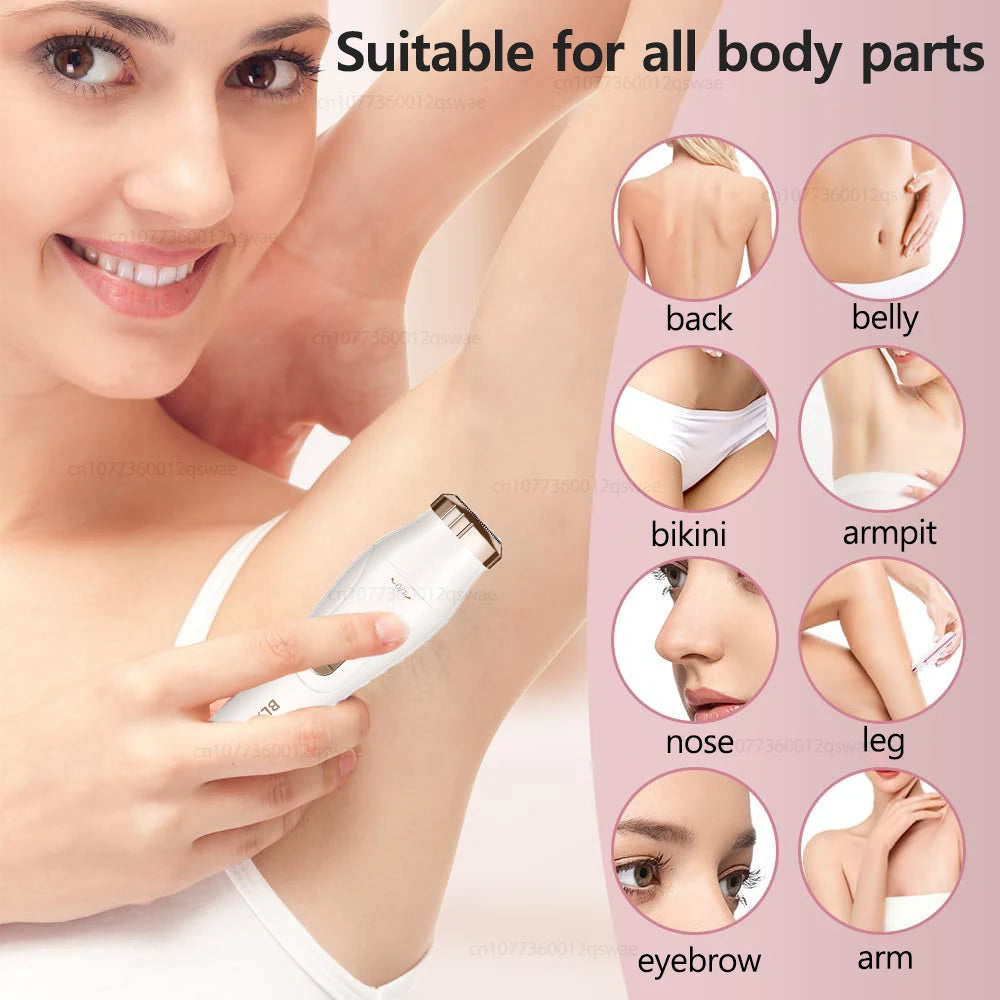 Electric Shaver for Women Female Razor Bikini Trimmer Facial Shavers for Ladies Body Underarms Legs Portable Painless Epilator - Deals Today