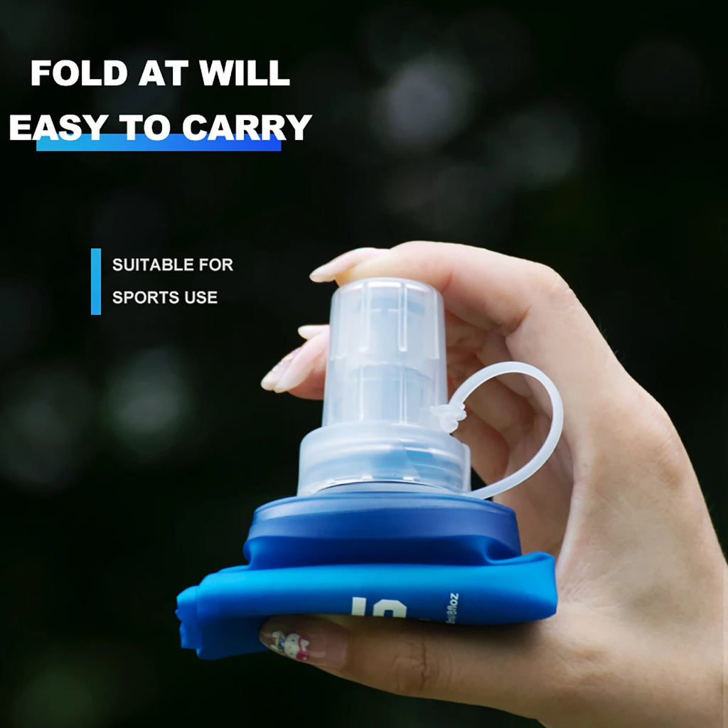 Collapsible Silicone Water Bottle – 150ml/250ml/500ml Portable Outdoor Bottle for Running, Hiking, Camping & Travel