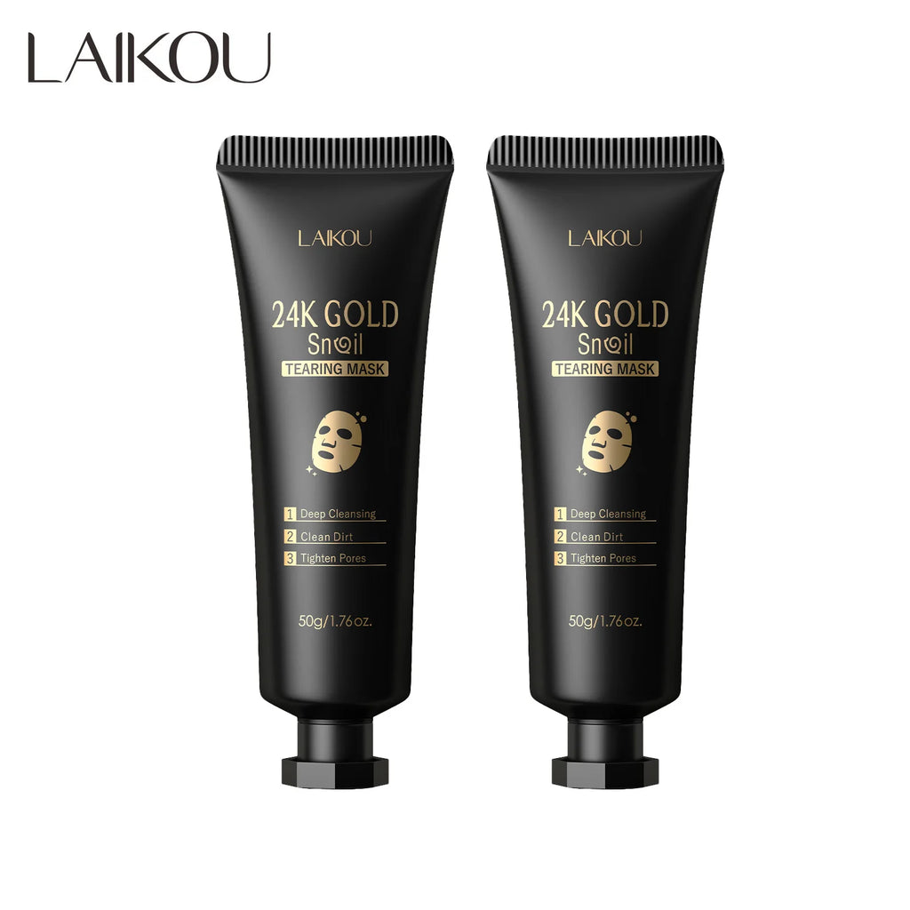 LAIKOU 24K Gold Sakura Peeling Face Mask Anti Wrinkle Whitening Blackhead Removal Facial Tear Off Mask Skin Care Products - Deals Today