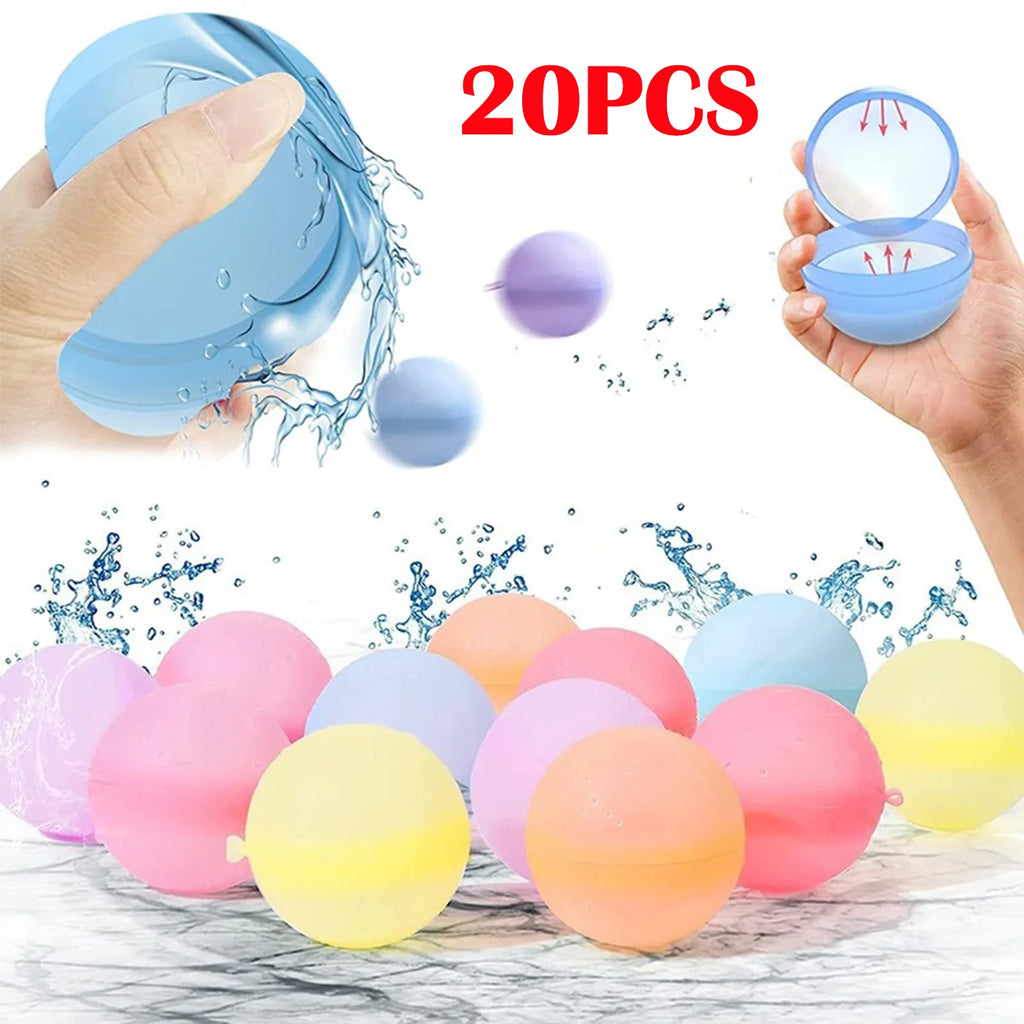 10-30pcs Reusable Water Balloons – Outdoor Summer Fun Toys for Kids & Adults, Pool, Beach & Bath Games - Deals Today