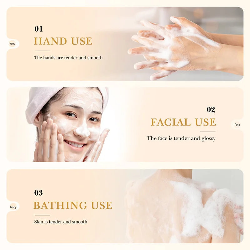 BIOAQUA White Rice Raw Pulp Facial Soap Face Wash Foam Facial Cleanser Moisturizing Oil Control Body Bathing Handmade Soap - Deals Today
