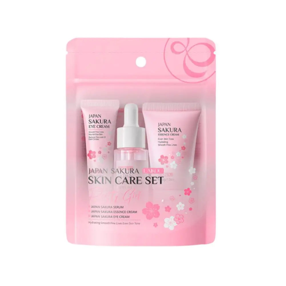 5/3pcs/Set Sakura Skin Care Sets Face Cream Serum Toner Facial Cleanser Sunscreen Eye Cream Gift Box Face Skin Care Set Product - Deals Today