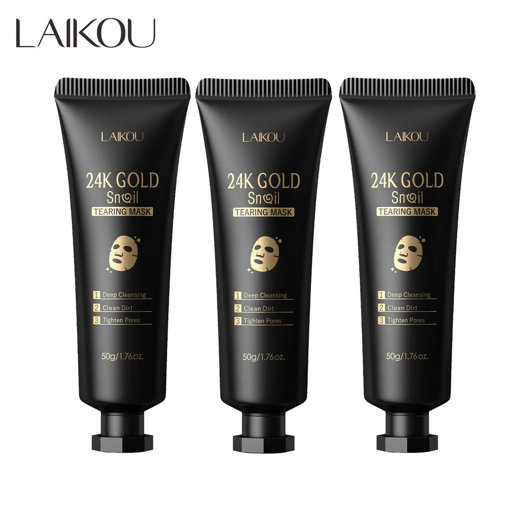 LAIKOU 24K Gold Sakura Peeling Face Mask Anti Wrinkle Whitening Blackhead Removal Facial Tear Off Mask Skin Care Products - Deals Today