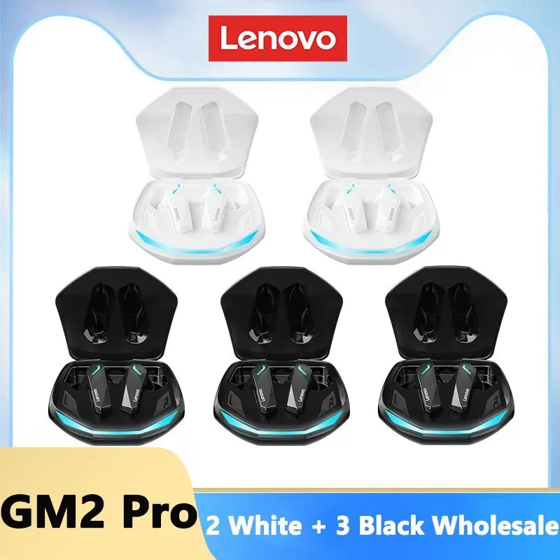 Lenovo GM2 Pro Bluetooth 5.3 Earbuds with Mic – 9D Stereo Wireless Headphones for Gaming & Music