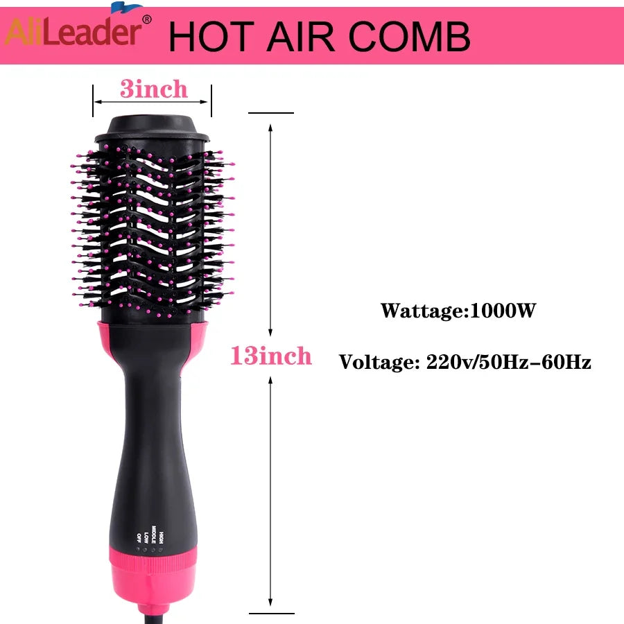 Women Hair Dryer Brush Hair Dryer Straightener Curler Massager 4 In 1 Rapid Warming One Step Volumizer Hot-Air Hair Brushes - Deals Today