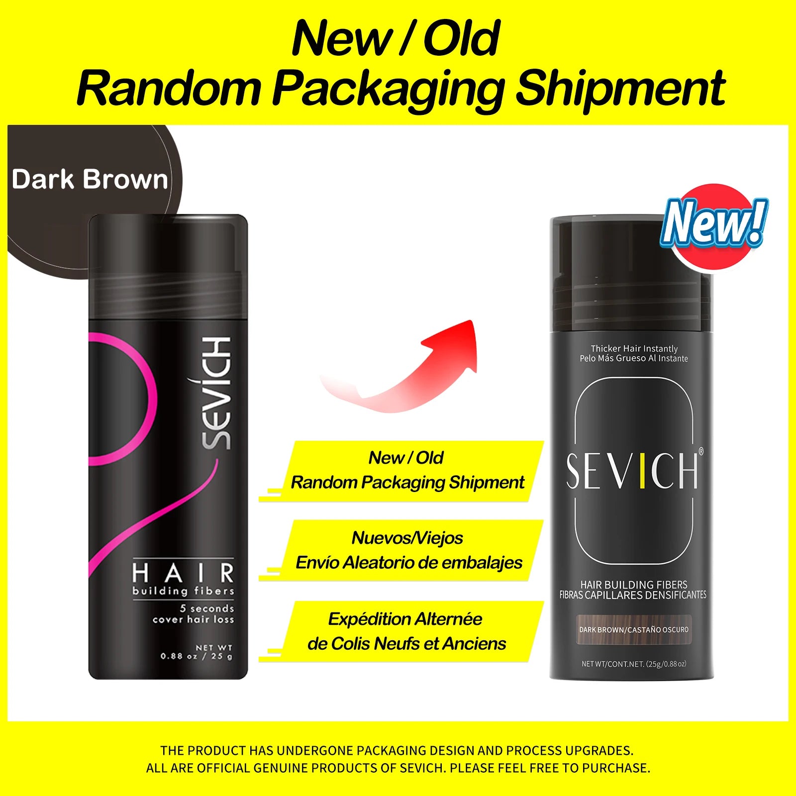 Sevich 25g hair building fibers powder hair loss products bald extension thicken hair spray jar keratin - Deals Today