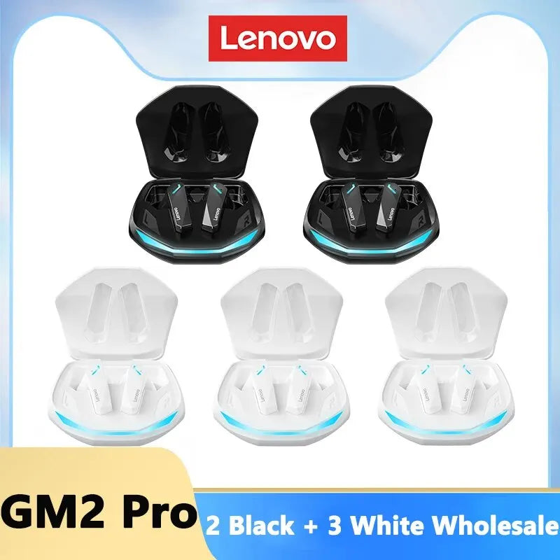 Lenovo GM2 Pro Bluetooth 5.3 Earbuds with Mic – 9D Stereo Wireless Headphones for Gaming & Music