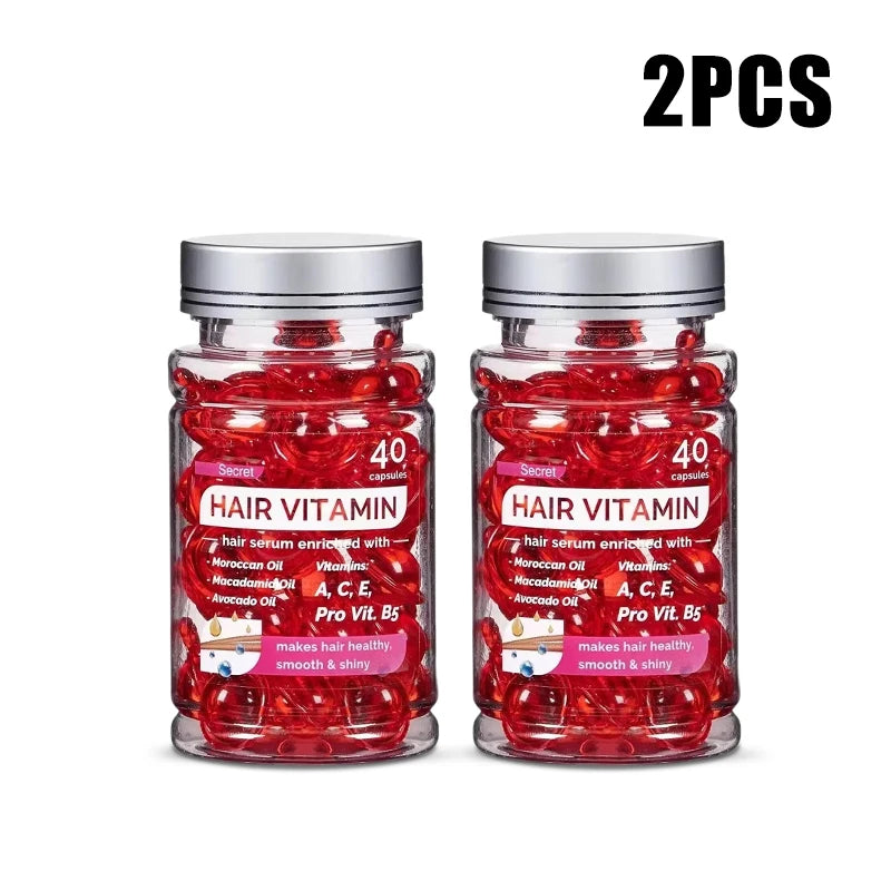 Moroccan Agam Vitamin Oil Hair Care Essence Damaged Nutrition Repair Hair Splitting Improvement Treatment Products 40 Capsules - Deals Today