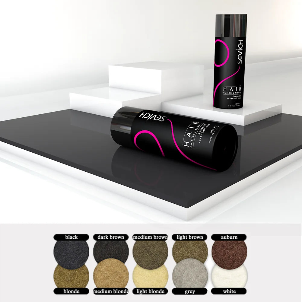 Sevich 25g hair building fibers powder hair loss products bald extension thicken hair spray jar keratin - Deals Today