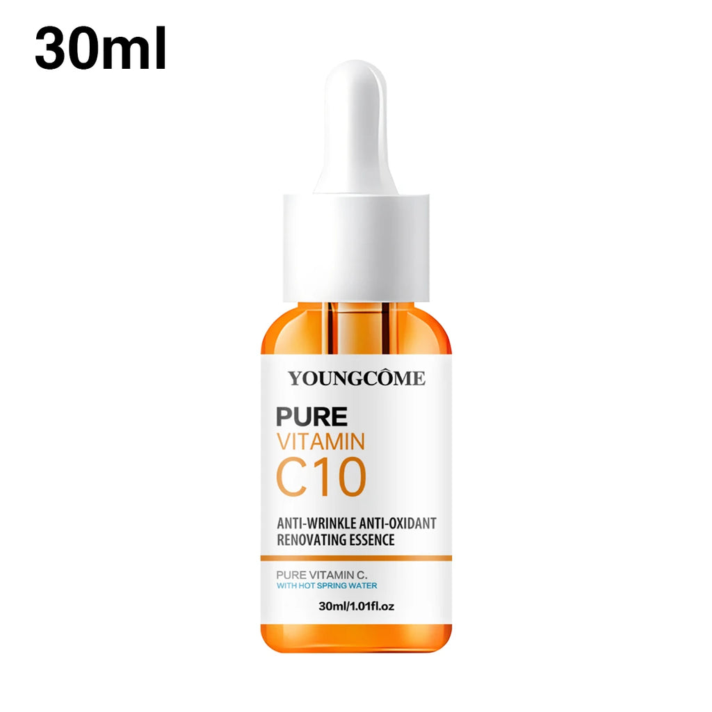 Vitamin C Facial Essence Hyaluronic Acid Dark Skin Brighten Serum Fade Fine Lines Moisturizing Repair Dull Serum Face Skin Care - Deals Today