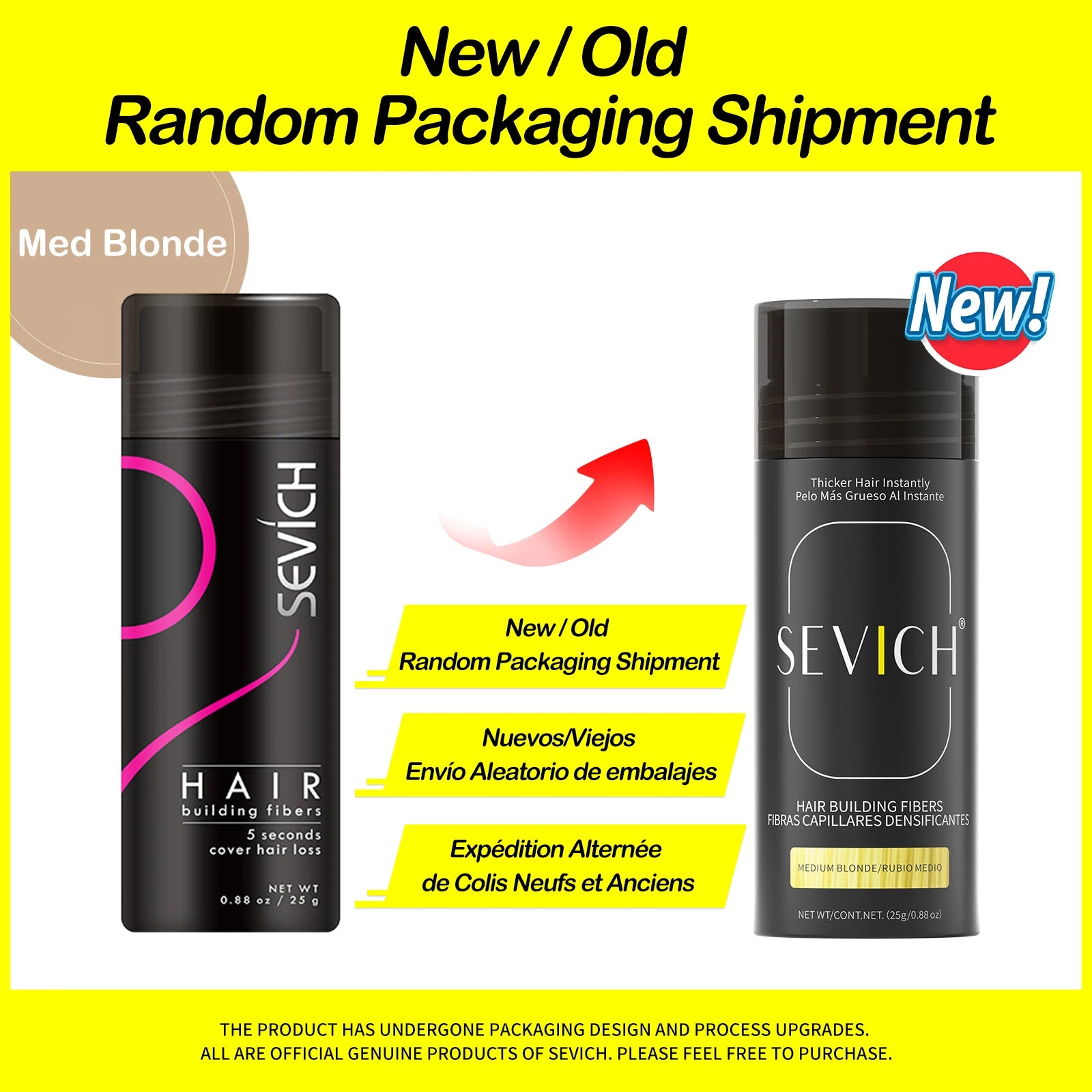 Sevich 25g hair building fibers powder hair loss products bald extension thicken hair spray jar keratin - Deals Today