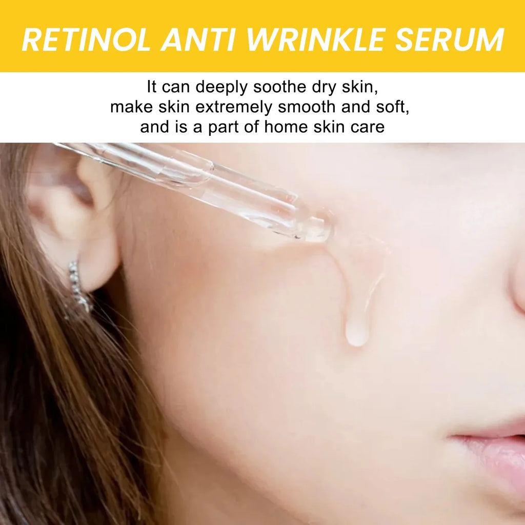 Retinol Anti-Wrinkle Serum Anti Aging Face Lifting Firming Fade Fine Lines Moisturizing Skin Care Hyaluronic Acid Facial Serum - Deals Today