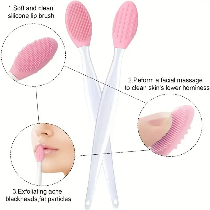 “Silicone Face Brush Kit – Nose Blackhead Remover & Facial Exfoliator (1/4PCS)”
