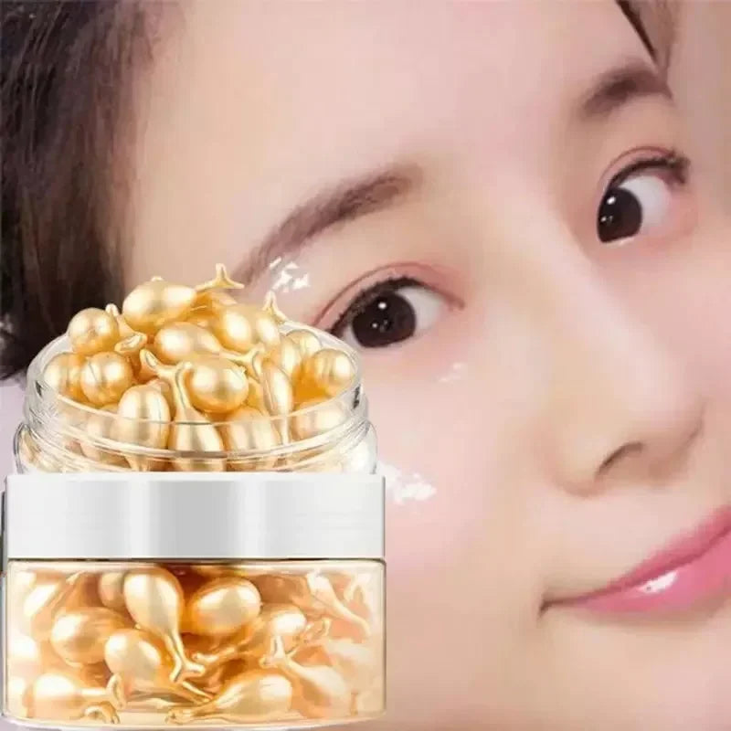 50Pcs Collagen Face Care Capsules Serum Spot Acne Wrinkle Remover Firming Whitening Hyaluronic Acid Essence Skin Care New style - Deals Today