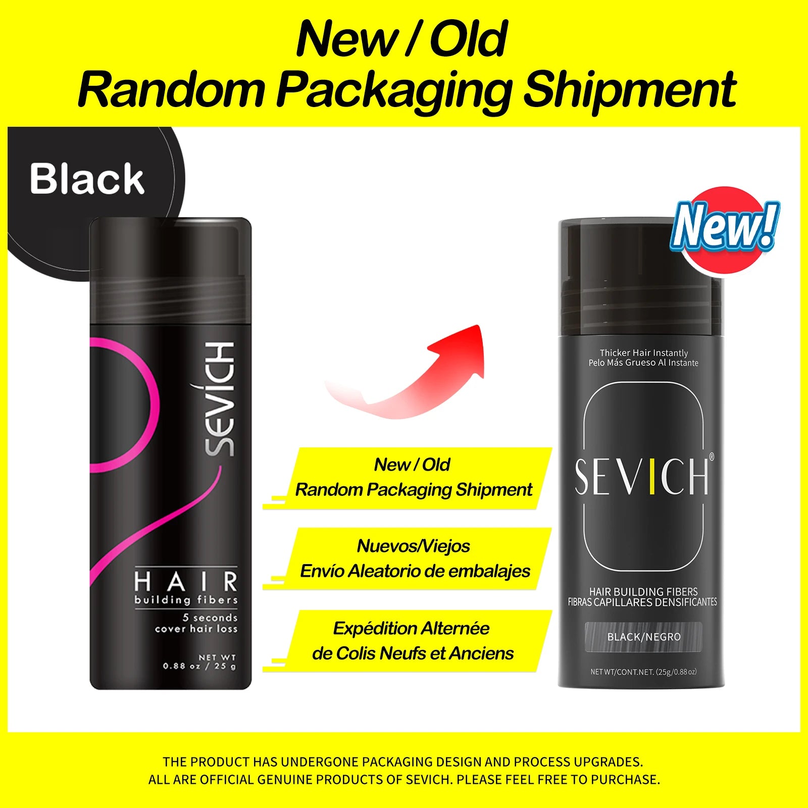 Sevich 25g hair building fibers powder hair loss products bald extension thicken hair spray jar keratin - Deals Today