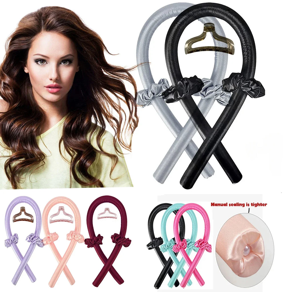 Heatless Curling Rod Headband – No Heat Silk Hair Rollers for Overnight Soft Curls & Waves - Deals Today