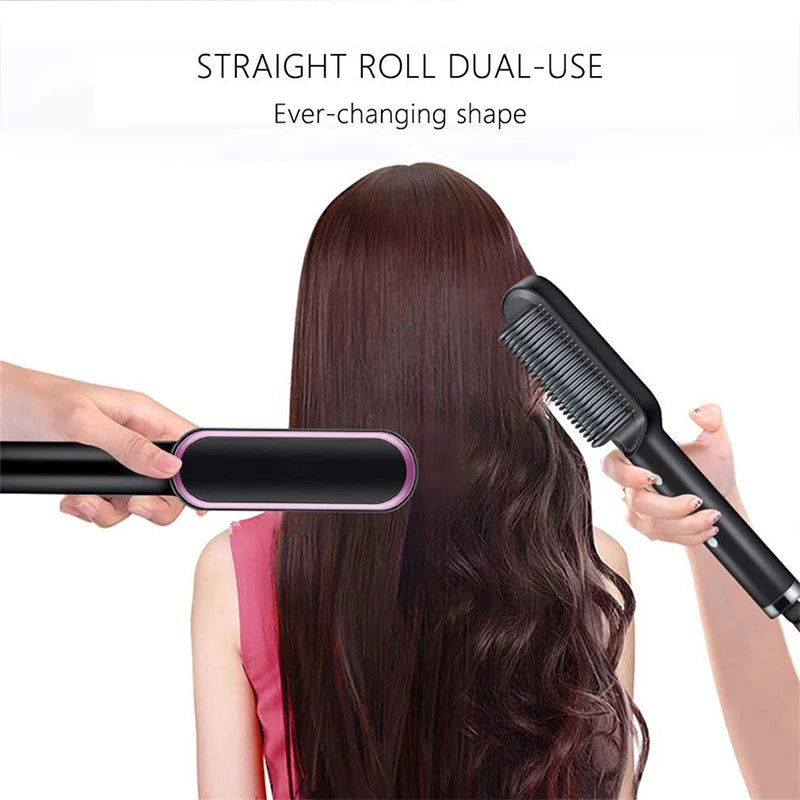 Hair Straightener Professional Ptc Quick Heated Electric Hot Comb Hair  Comb Personal Care Multifunctional Hairstyle Brush - Deals Today