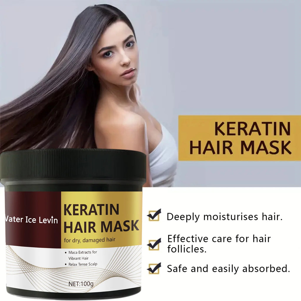 Magical Keratin Hair Mask 5 Seconds Fast Repair Damaged Frizzy Hair Soft Smooth Shiny Straightening Deep Moisturizing Hair Care - Deals Today
